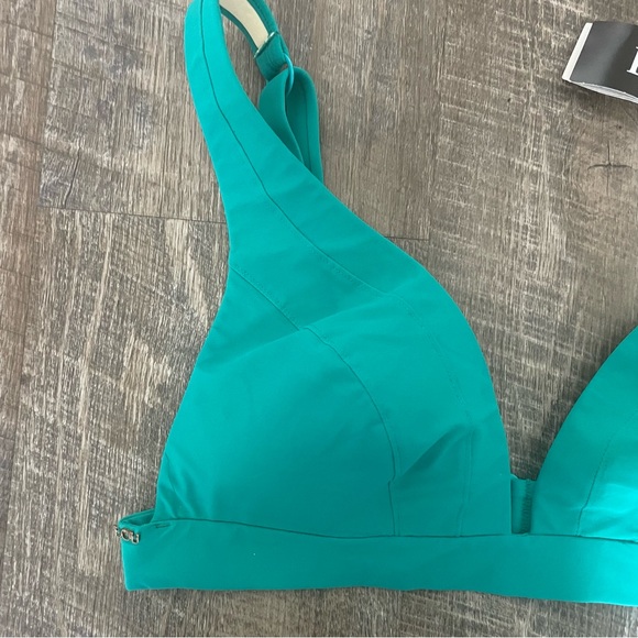 Lou Bikini Top in Blue Green Size Medium NWT - Picture 2 of 4